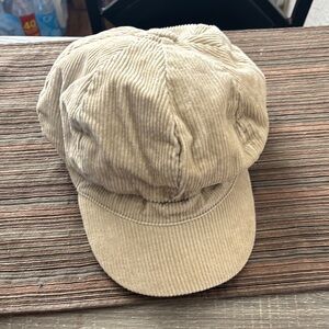 Beige Corduroy Cap